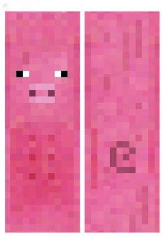 Дакімакура 150х50 см Свиня Майнкрафт Minecraft Подушка з наволочкою обнімашка двухсторння, фото 1