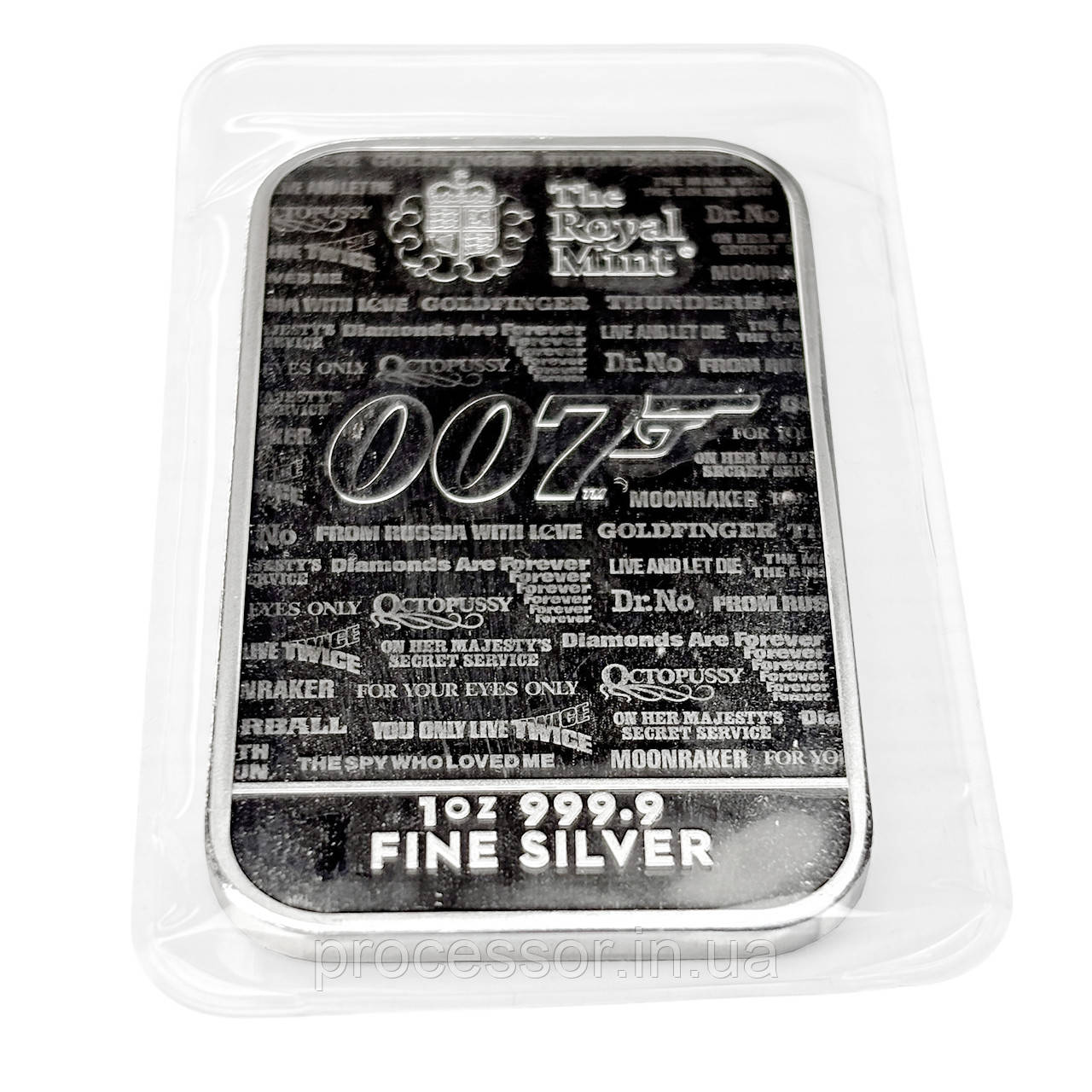 Срібний злиток 1 oz 007 "No Time To Die" Великобританія – Елегантність, стиль та легендарний Джеймс Бонд, фото 1
