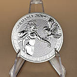 Срібна монета 5 марок Lady Germania 1 oz 2020 року – Символ сили та честі, фото 2