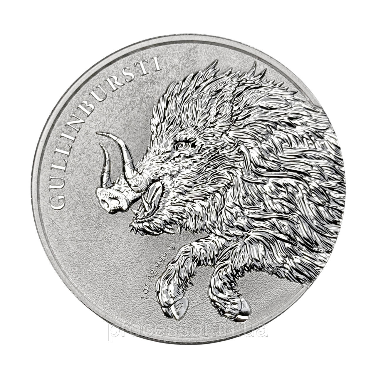 Срібна монета 5 марок «Золотий Кабан» 1 oz 2025 року – Символ багатства та сили нового року, фото 1