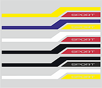 Вінілова наклейка смуга на капот SPORT 100 х 10 см, фото 2