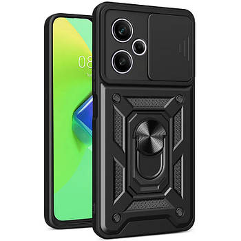 Ударостійкий чохол Camshield Serge Ring для Xiaomi Poco M6 Pro 5G Black