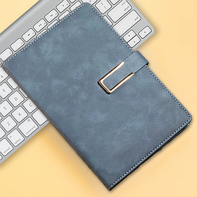 Щоденник, планер блокнот з ручкою, 100 аркушів, формат А5, планер, записник у м'якій обкладинці, синій