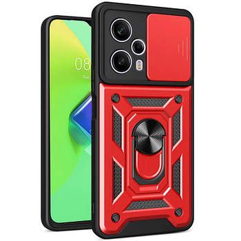 Ударостійкий чохол Camshield Serge Ring для Xiaomi Poco F5 / Note 12 Turbo Red