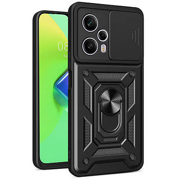 Ударостійкий чохол Camshield Serge Ring для Xiaomi Poco F5 / Note 12 Turbo Black