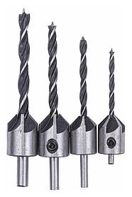 Набір універсальних свердел PM-ZWZP-4T із зенкованим покриттям 4 шт.