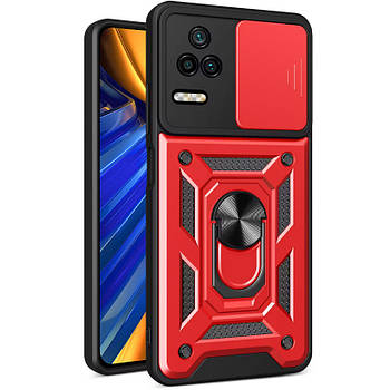 Ударостійкий чохол Camshield Serge Ring для Xiaomi Poco F4 Red