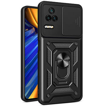 Ударостійкий чохол Camshield Serge Ring для Xiaomi Poco F4 Black