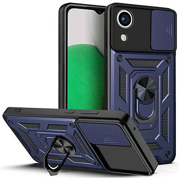Ударостійкий чохол Camshield Serge Ring для Samsung Galaxy A03 Core Blue