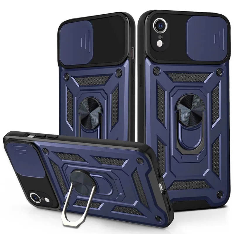 Ударостійкий чохол Camshield Serge Ring для Apple iPhone XR (6.1") Blue, фото 1