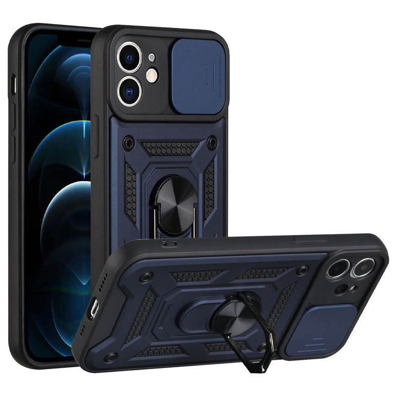 Ударостійкий чохол Camshield Serge Ring для Apple iPhone 11 (6.1") Blue, фото 1
