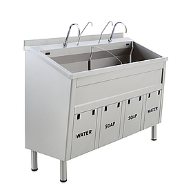 Подвійна хірургічна мийка із нержавіючої сталі Uzumcu 10700