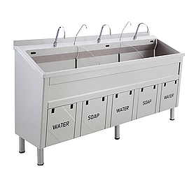 Потрійна хірургічна мийка Uzumcu 10800 із нержавіючої сталі