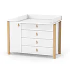 Комод Верес Монако 1200 35.2.35.2.15, біло/буковий, білий/беж, фото 3