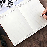 Щоденник, планер блокнот з ручкою, 100 аркушів, формат А5, планер, записник у м'якій обкладинці, зелений, фото 4