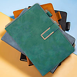 Щоденник, планер блокнот з ручкою, 100 аркушів, формат А5, планер, записник у м'якій обкладинці, зелений, фото 7