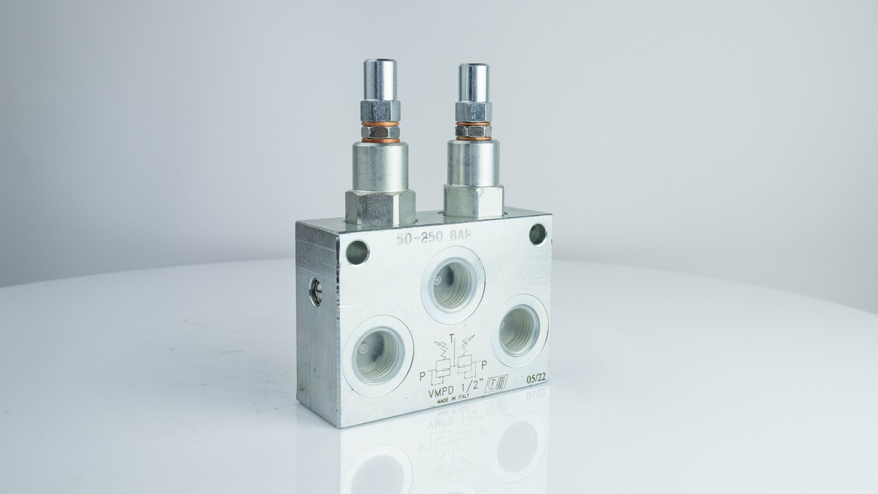 Запобіжний клапан 2-х лінійний VMPD 1/2" 50-250 Бар.