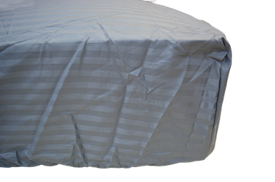 Простирадло на резинці Сатин Страйп Сірий