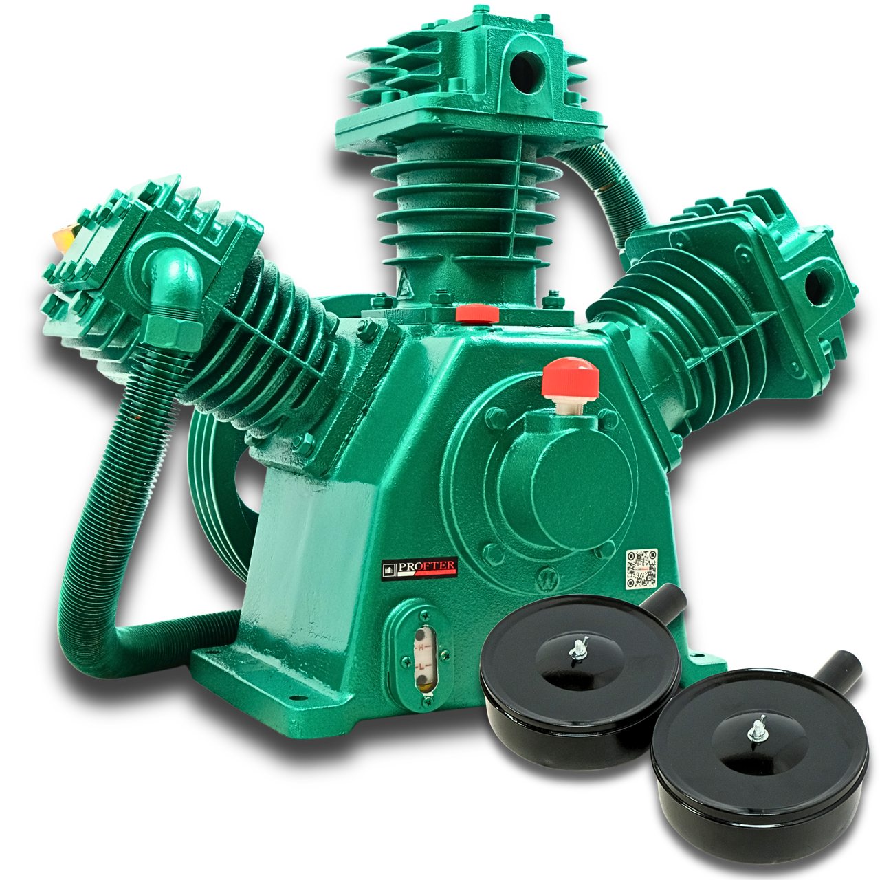 Потужна компресорна голова Profter YCTW-3100T (1350л/хв.12бар) Поршневий компресорний блок, фото 1
