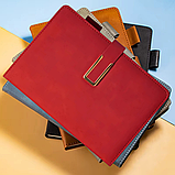 Щоденник, планер блокнот з ручкою, 100 аркушів, формат А5, планер, записник у м'якій обкладинці, червоний, фото 3