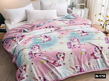 Плед з флісу Єдиноріжки  (PM-284)