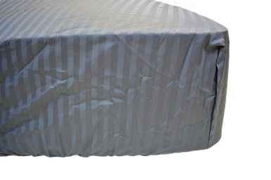 Простирадло на резинці Сатин Страйп Графіт