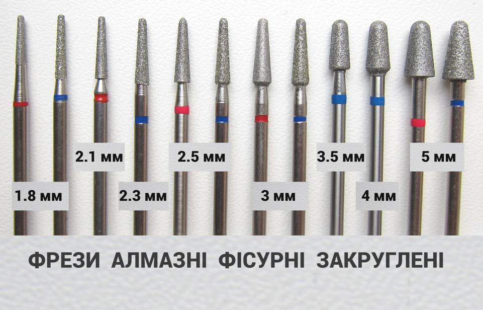 Алмазні фрези/насадки Biotech ЗАОКРУГЛЕНИЙ НОСИК купити Дніпро,Львів,Чернівці