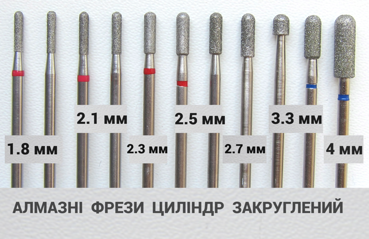 Алмазні фрези та Манікюрні насадки,  купити для манікюру Україна