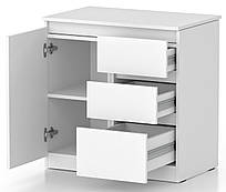 Складаний комод-стіл для компактних приміщень із дверцятами та шухлядами Frenzy Білий Knap Knap