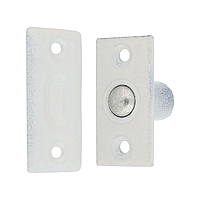 Засувка дверна кулькова WW/біла, Дверна засувка кулькова, Кулькова засувка для дверей