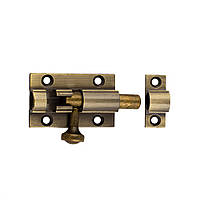 Шпінгалет Лида малий (50х30мм) AB/бронза, Механічний шпінгалет, Шпінгалет для вікон і меблів