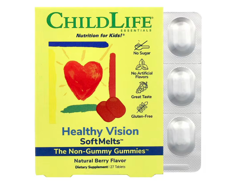 Комплекс Здорове Зірення Healthy Vision SoftMelts ChildLife Essentials смак ягід 27 таблеток, фото 1