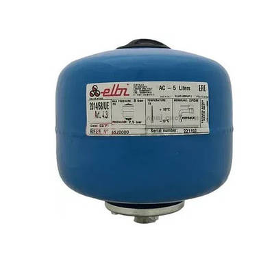 Гідроакумулятор 5 літрів, вертикальний, Elbi АС-5, різьба 3/4", (Гідробак) Італія