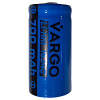 Акумулятор літій-іонний 16340 Vargo 700mAh 3.7 V (без захисту), акумулятор для техніки, компактний акумулятор