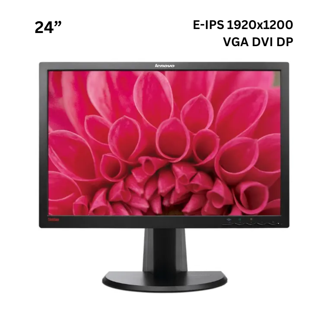 Монітор 24" Lenovo ThinkVision LT2452pwC/E-IPS 1920x1200 Full HD/16:10/VGA DP DVI USB Б/В