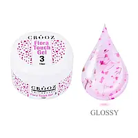 Crooz Гель для нарощування Flora Touch Gel №03 з квітками, 15 ml