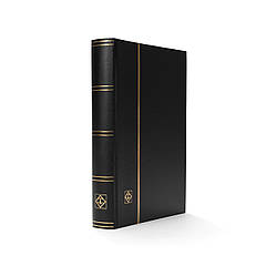 Альбом Leuchtturm для марок (кляссер) з 32 листами з чорного картону, А4, чорний