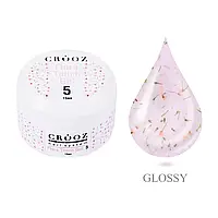 Crooz Гель для нарощування Flora Touch Gel №05 з квітками, 15 ml