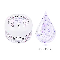 Crooz Гель для нарощування Flora Touch Gel №07 з квітками, 15 ml