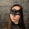 Ажурна мережива маска карнавальна чорна маска МА-07, фото 2