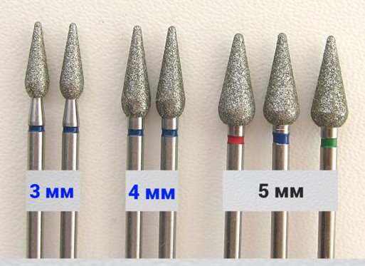 Фрези для манікюру алмазні професійні