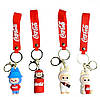 Брелок іграшка для ключів на рюкзак або сумку, Labubu та Coca-Cola 7 см- (мікс), фото 2