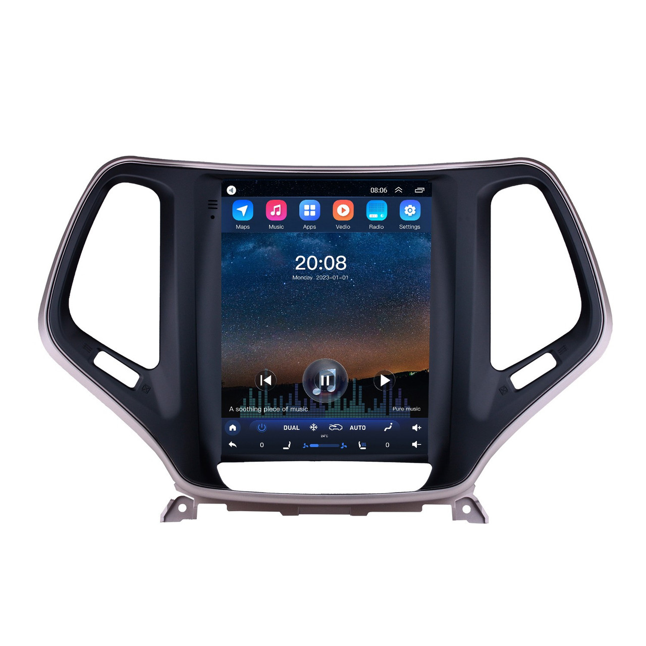 Штатна магнітола TORSSEN Tesla style Jeep Cherokee KL 2013-2018 T97-464