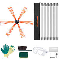 VEVOR Щітка для димоходу 12 м Щітка для димоходу вкл. 12 прутів Щітка для димоходу Щітка для димоходу