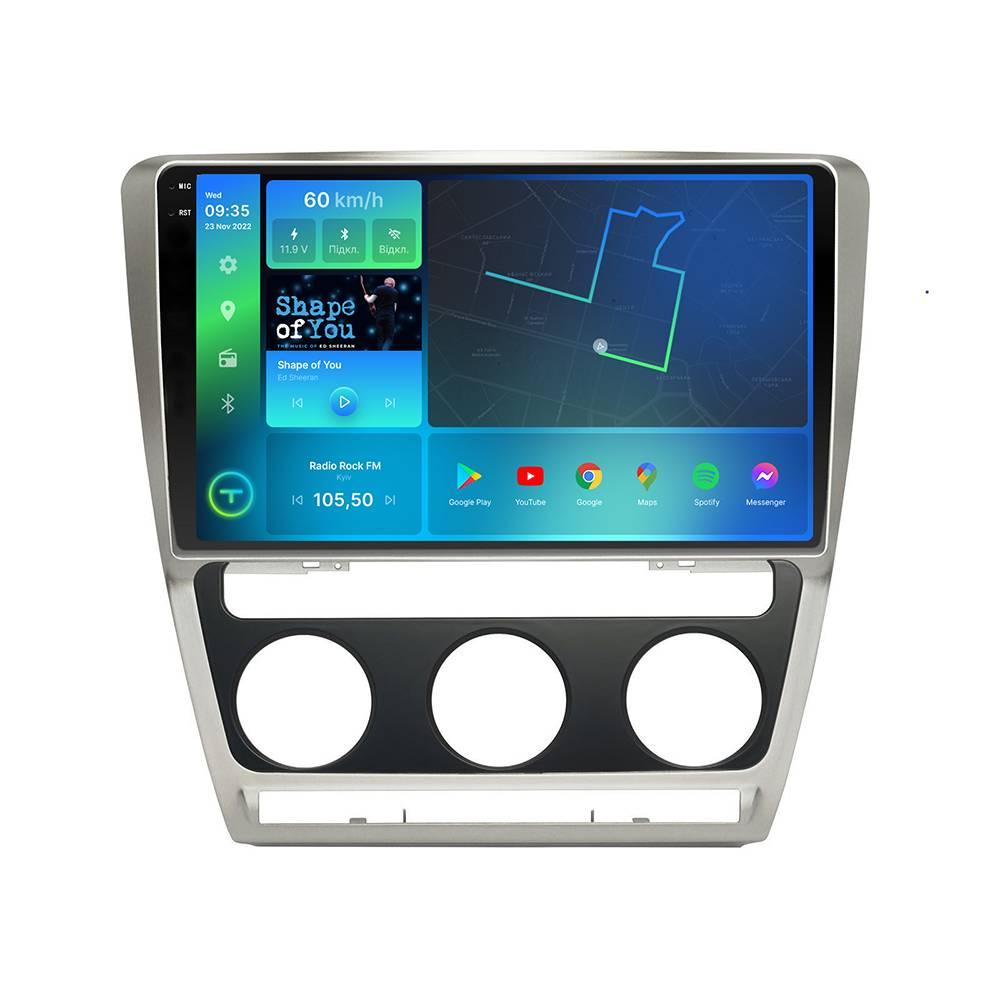 Штатна магнітола TORSSEN 2K Skoda Octavia A5 08-13 silver FL10 4+64Gb 4G Carplay DSP