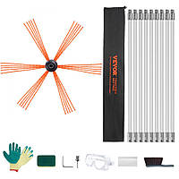 VEVOR Щітка для димоходу 9 м Щітка для димоходу вкл. 9 прутів Щітка для димоходу Щітка для димоходу Нейлонова