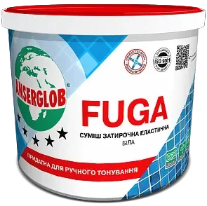 Суміш затиральна еластична біла ANSERGLOB Fuga тонована 3кг, фото 1