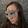 Карнавальна маска зі стразами, маскарадна маска МА-011, фото 3