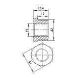 Футорка чавунна радіаторна 1" 1/4х1/2" ВН права, фото 2