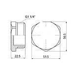 Заглушка чавунна радіаторна 1/4 НР ліва, фото 2